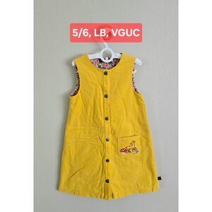 VGUC Little Bird Yellow Cord Dress, Sz 5/6
